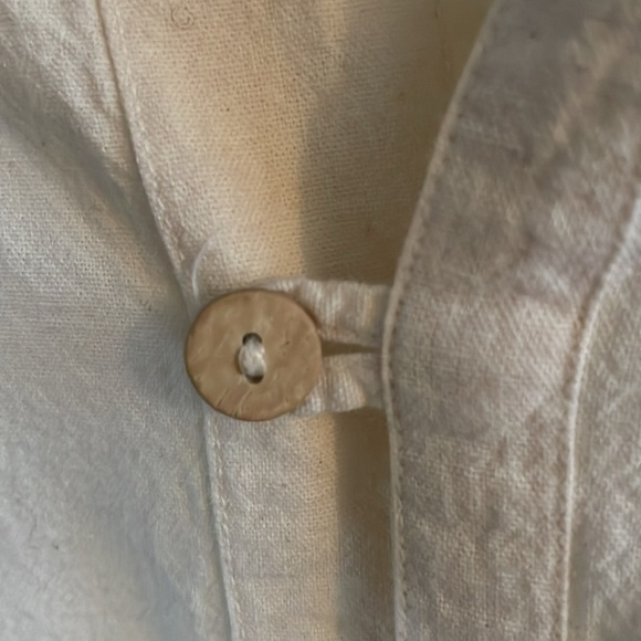 Alejandro Julian Ecru Cotton Button Down Shirtt Size L - Picture 11 of 13